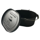 Cast Iron 9.5 Quart Heavy Duty Pre-Seasoned Oval Camp Oven with Lip and Handle 41.5x36x29.5cm